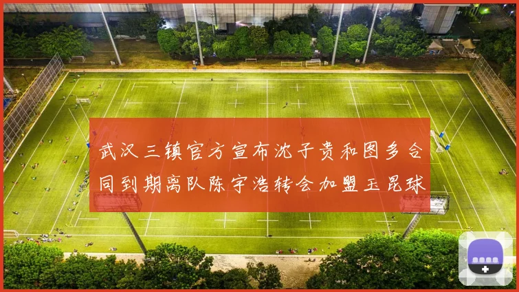 武汉三镇官方宣布沈子贵和图多合同到期离队陈宇浩转会加盟玉昆球队